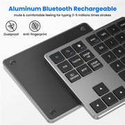 K-35 Computer Laptop Keyboard 35-Keys Tablet Accessories Bluetooth Keypad(Black Gray)