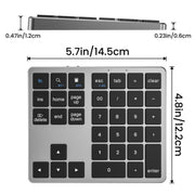 K-35 Computer Laptop Keyboard 35-Keys Tablet Accessories Bluetooth Keypad(Black Gray)