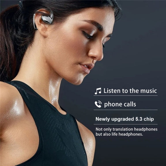 M8 Noise Reduction Smart Voice Translator TWS Bluetooth Headset 144 Languages Translation Earphones(Black)