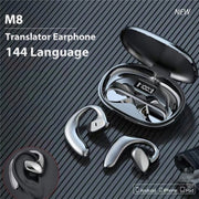 M8 Noise Reduction Smart Voice Translator TWS Bluetooth Headset 144 Languages Translation Earphones(White)