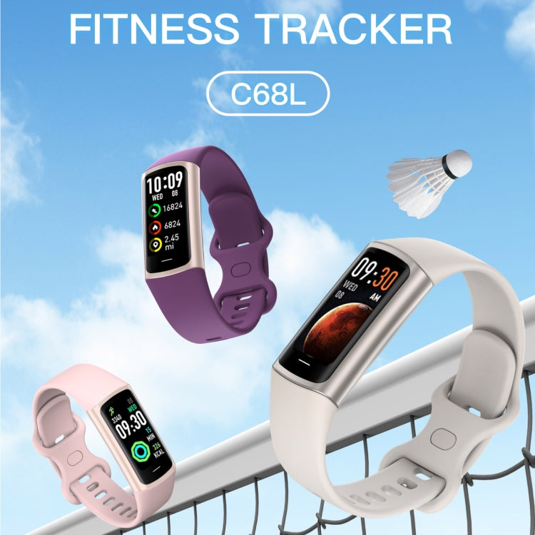 C68L IP67 Water-resistant Smart Bracelet Sport Fitness Tracker(Black)