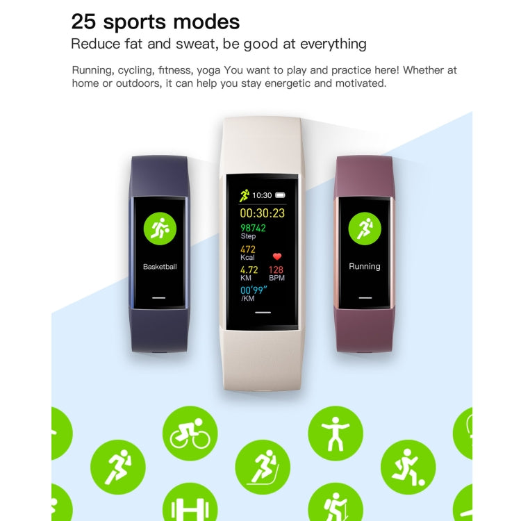 C80 IP67 Water-resistant Smart Bracelet Sport Fitness Tracker(Pink)