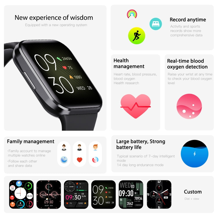Q23 IP67 Water-resistant Smart Bracelet Sport Fitness Tracker(Black)