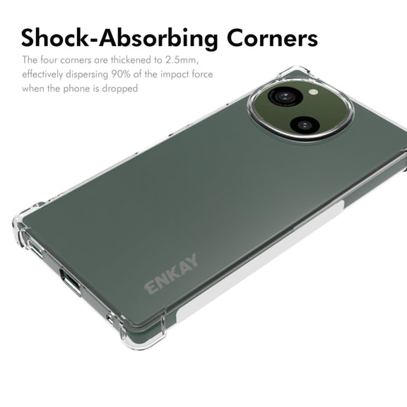 For Sharp Aquos R9 ENKAY Hat-Prince Transparent TPU Shockproof Phone Case