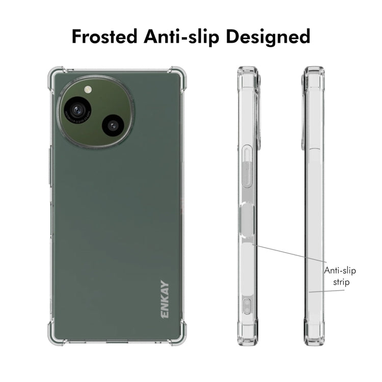 For Sharp Aquos R9 ENKAY Hat-Prince Transparent TPU Shockproof Phone Case