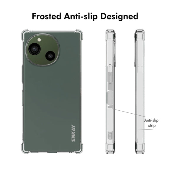 For Sharp Aquos R9 ENKAY Hat-Prince Transparent TPU Shockproof Phone Case