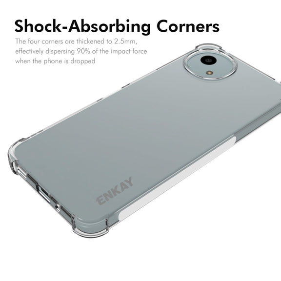 For Sharp Aquos wish4 ENKAY Hat-Prince Transparent TPU Shockproof Phone Case