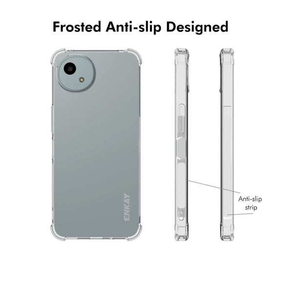 For Sharp Aquos wish4 ENKAY Hat-Prince Transparent TPU Shockproof Phone Case