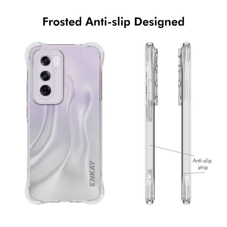 For OPPO Reno12 Global ENKAY Clear TPU Shockproof Anti-slip Phone Case