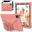 For iPad Air 11 2024 Butterfly Bracket EVA Shockproof Tablet Case(Pink Orange) - iPad Air 11 2024 Cases by PMC TechLife | Online Shopping South Africa | PMC TechLife | Buy Now Pay Later Mobicred