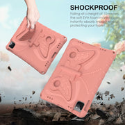 For iPad Air 11 2024 Butterfly Bracket EVA Shockproof Tablet Case(Pink Orange)