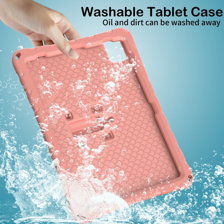 For iPad Air 11 2024 Butterfly Bracket EVA Shockproof Tablet Case(Pink Orange)