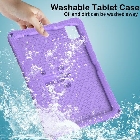 For iPad Air 11 2024 Butterfly Bracket EVA Shockproof Tablet Case(Light Purple)