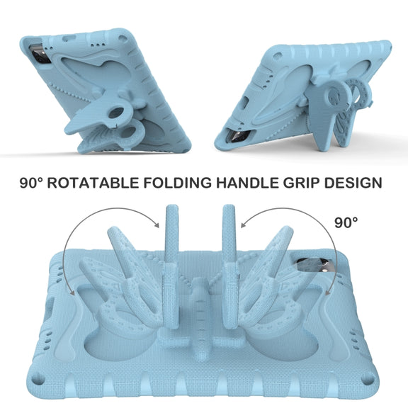 For iPad Air 11 2025 / 2024 Butterfly Bracket EVA Shockproof Tablet Case(Light Blue)