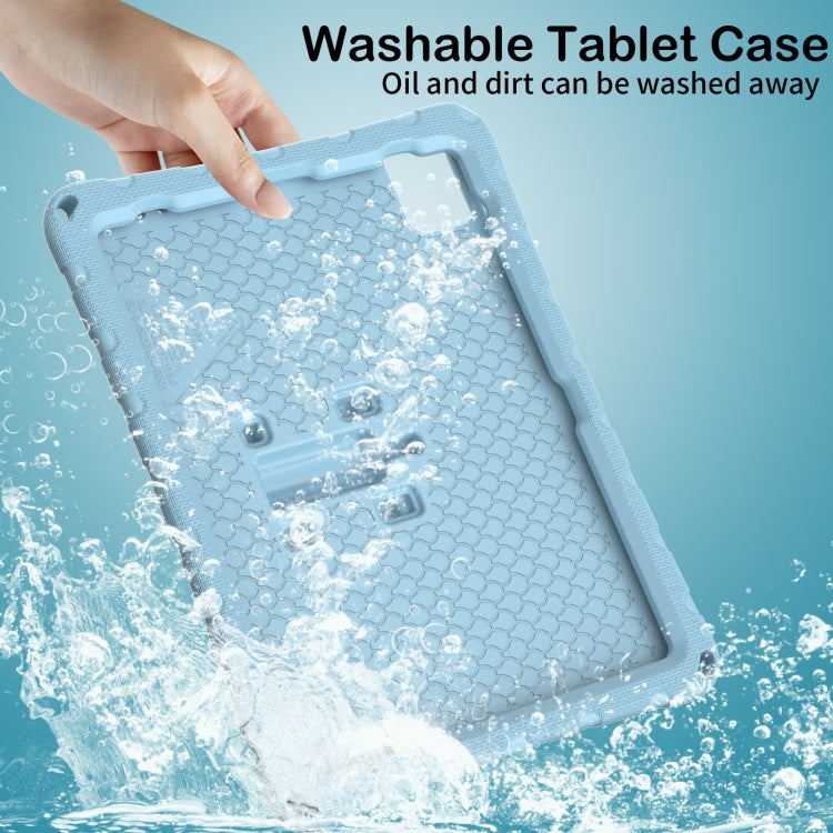 For iPad Air 11 2025 / 2024 Butterfly Bracket EVA Shockproof Tablet Case(Light Blue)
