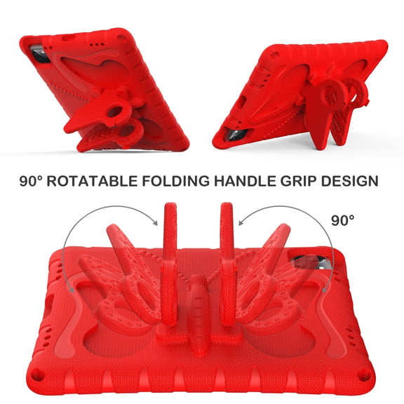 For iPad Air 11 2024 Butterfly Bracket EVA Shockproof Tablet Case(Red)
