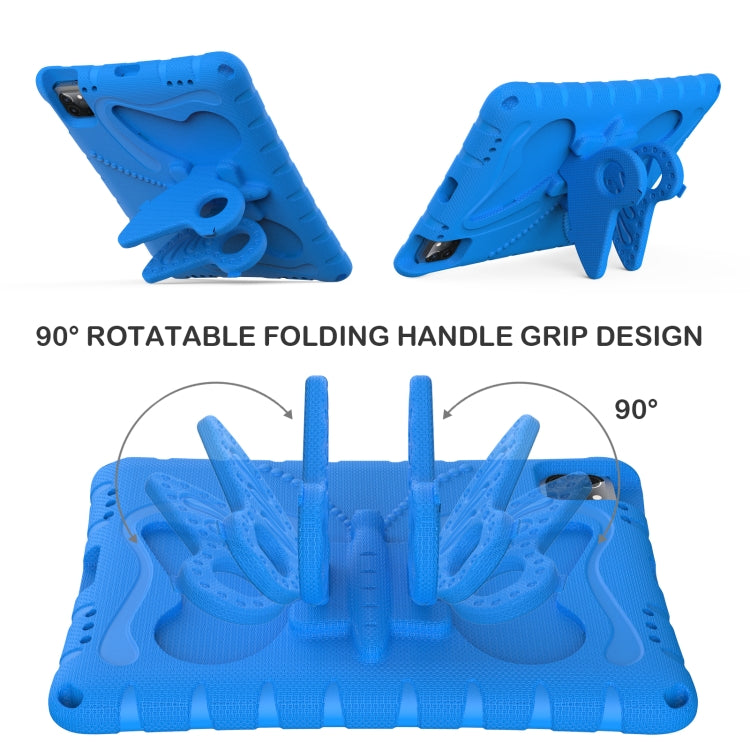 For iPad Air 11 2024 Butterfly Bracket EVA Shockproof Tablet Case(Blue)