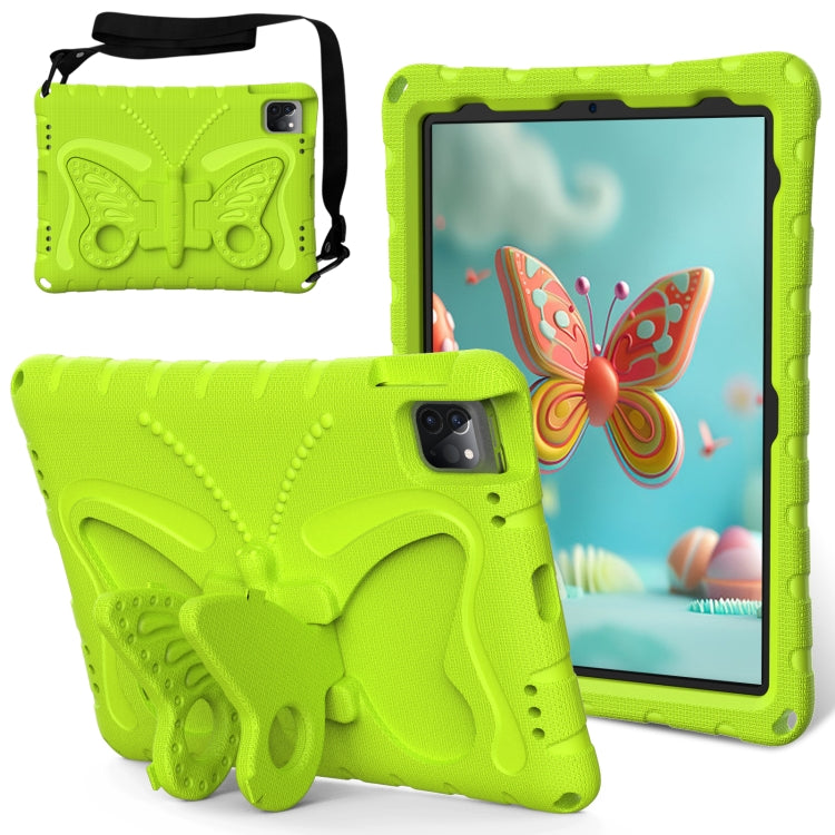 For iPad Air 11 2024 Butterfly Bracket EVA Shockproof Tablet Case(Mint Green)