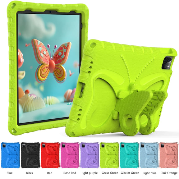 For iPad Air 11 2024 Butterfly Bracket EVA Shockproof Tablet Case(Mint Green)