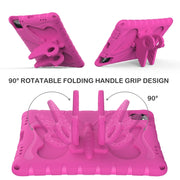 For iPad Air 11 2024 Butterfly Bracket EVA Shockproof Tablet Case(Rose Red)