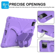 For iPad Pro 11 2024 Butterfly Bracket EVA Shockproof Tablet Case(Light Purple)