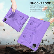 For iPad Pro 11 2024 Butterfly Bracket EVA Shockproof Tablet Case(Light Purple)