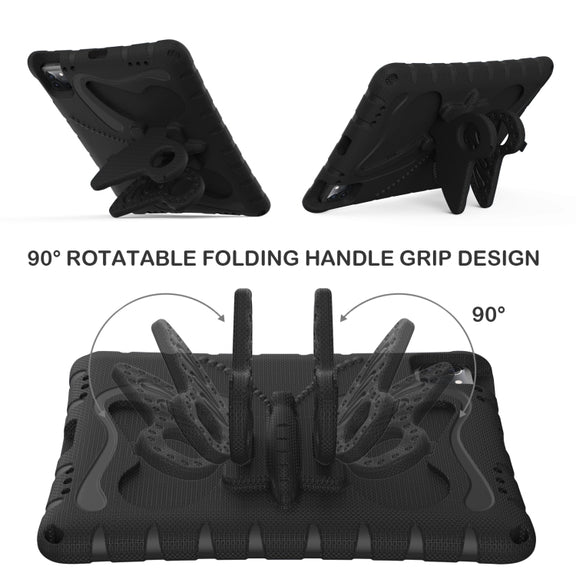 For iPad Pro 11 2024 Butterfly Bracket EVA Shockproof Tablet Case(Black)