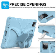 For iPad Pro 11 2024 Butterfly Bracket EVA Shockproof Tablet Case(Light Blue)