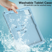 For iPad Pro 11 2024 Butterfly Bracket EVA Shockproof Tablet Case(Light Blue)