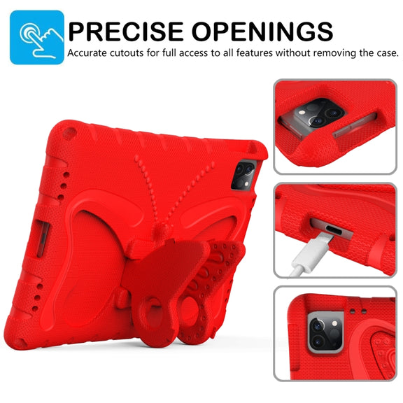 For iPad Pro 11 2024 Butterfly Bracket EVA Shockproof Tablet Case(Red)