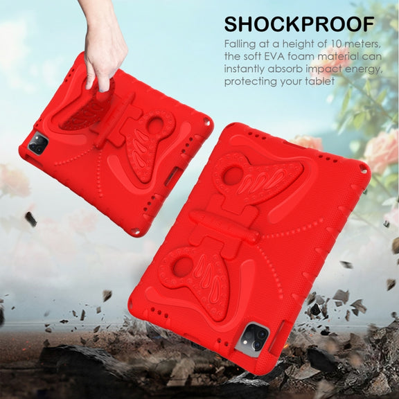 For iPad Pro 11 2024 Butterfly Bracket EVA Shockproof Tablet Case(Red)