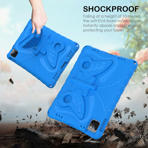 For iPad Pro 11 2024 Butterfly Bracket EVA Shockproof Tablet Case(Blue)