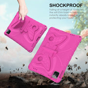 For iPad Pro 11 2024 Butterfly Bracket EVA Shockproof Tablet Case(Rose Red)