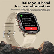 QX11 1.96 inch Color Screen Smart Watch Leather Strap Support Bluetooth Call(Brown)