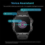 QX11 1.96 inch Color Screen Smart Watch Leather Strap Support Bluetooth Call(Brown)