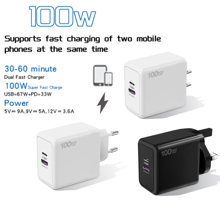 USB 67W / PD 33W Super fast Charging Full Protocol Mobile Phone Charger���US Plug(White)