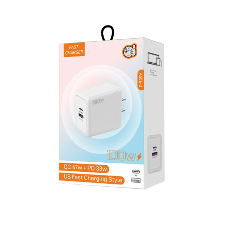 USB 67W / PD 33W Super fast Charging Full Protocol Mobile Phone Charger���US Plug(White)