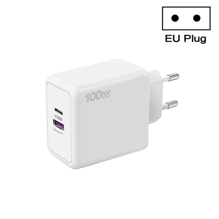 USB 67W / Type-C PD 33W Super fast Charging Full Protocol Mobile Phone Charger, EU Plug(White)