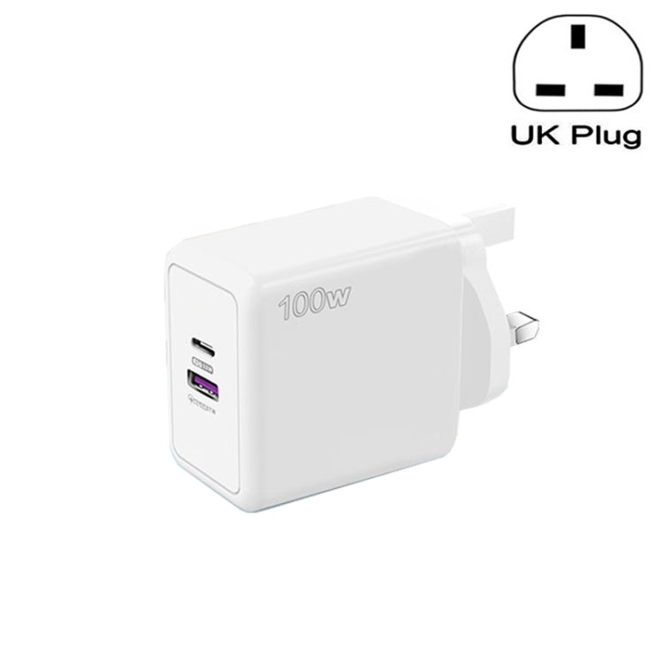 USB 67W / PD 33W Super fast Charging Full Protocol Mobile Phone Charger, UK Plug(White)
