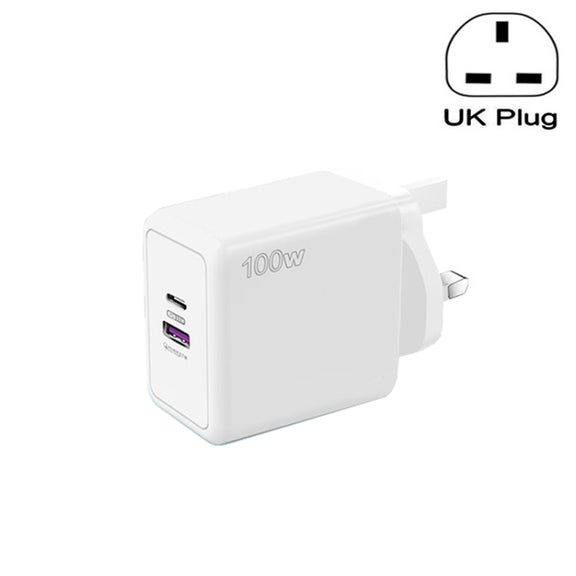 USB 67W / PD 33W Super fast Charging Full Protocol Mobile Phone Charger, UK Plug(White)