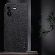 For vivo iQOO Z9 Tree Bark Leather Shockproof Phone Case(Blue)