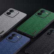 For vivo iQOO Z9 Tree Bark Leather Shockproof Phone Case(Blue)