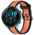 For Garmin Forerunner 265 22mm Two Color Textured Silicone Watch Band(Orange+Black) - Watch Bands by PMC TechLife | Online Shopping South Africa | PMC TechLife