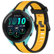 For Garmin Forerunner 265 22mm Two Color Textured Silicone Watch Band(Yellow+Black) - Watch Bands by PMC TechLife | Online Shopping South Africa | PMC TechLife
