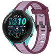 For Garmin Forerunner 265 22mm Two Color Textured Silicone Watch Band(Purple) - Watch Bands by PMC TechLife | Online Shopping South Africa | PMC TechLife