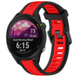 For Garmin Forerunner 255 22mm Two Color Textured Silicone Watch Band(Red+Black) - Watch Bands by PMC TechLife | Online Shopping South Africa | PMC TechLife
