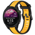For Garmin Forerunner 255 22mm Two Color Textured Silicone Watch Band(Yellow+Black) - Watch Bands by PMC TechLife | Online Shopping South Africa | PMC TechLife