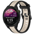 For Garmin Forerunner 255 22mm Two Color Textured Silicone Watch Band(Starlight + Black) - Watch Bands by PMC TechLife | Online Shopping South Africa | PMC TechLife