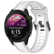 For Garmin Forerunner 255 Music 22mm Two Color Textured Silicone Watch Band(White+Grey) - Watch Bands by PMC TechLife | Online Shopping South Africa | PMC TechLife
