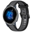 For Garmin Venu 2 22mm Two Color Textured Silicone Watch Band(Grey+Black) - Watch Bands by PMC TechLife | Online Shopping South Africa | PMC TechLife
